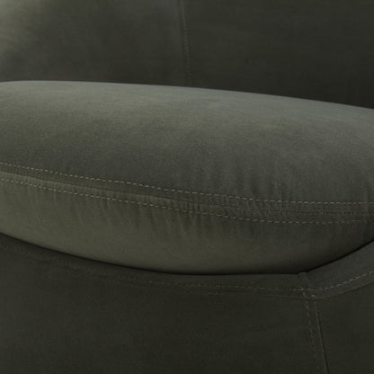 Mira Swivel Chair, Olive Velvet