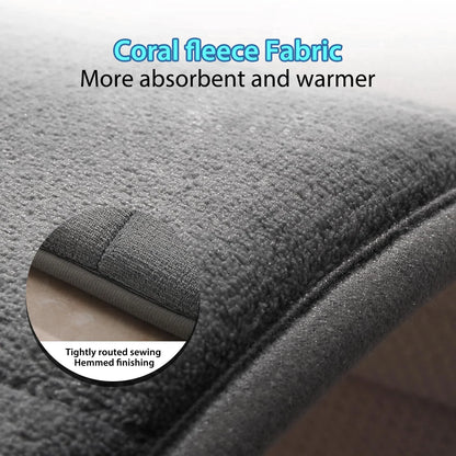 Bathroom Mat Set 3 Pcs Memory Foam Absorbent & Non-Slip Dark Gray 44.1 "X24"+ 31.5 "X19.8"