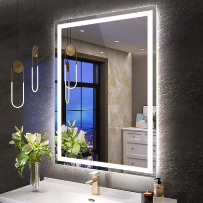 Abbagail LED Bathroom Mirror Bluetooth, Dimmable, Defog, Wall Mount