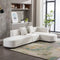 Luxury Modern Living Room Sofa Upholstery Sectional Couch with Chaise 3-Piece Set, L Shape Love Seats, Beige