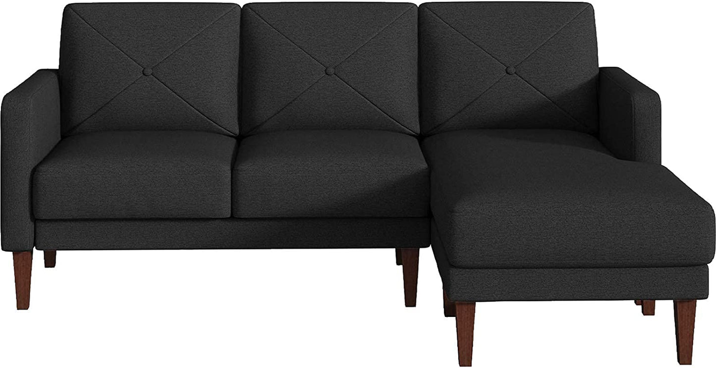 Convertible Sectional Sofa Couch with Chaise L Shaped Sofa Couch Reversible Sofa Couch Dark Grey