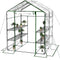 Greenhouse, Portable Green House Indoor and Outdoor, Mini Greenhouse Kit with Anchors and Ropes, 3 Tiers Pop up Greenhouse with 8 Shelves, L56.29''Xw56.29''Xh76.77''