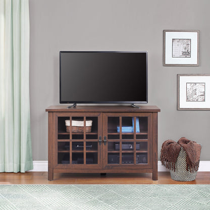 Oxford Square TV Stand for Tvs up to 55", Dark Brown