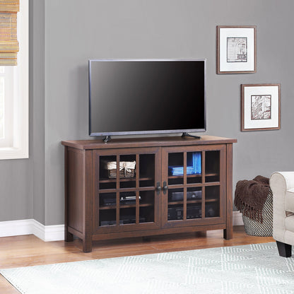 Oxford Square TV Stand for Tvs up to 55", Dark Brown